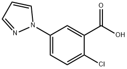 2-氯-5-(1H-吡唑-1-基)苯甲酸 结构式