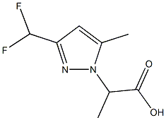 2-(3-二氟甲基-5-甲基-吡唑-1-基)-丙酸 结构式