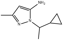 1-(1-环丙基乙基)-3-甲基-1H-吡唑-5-胺 结构式
