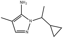 2-(1-CYCLOPROPYL-ETHYL)-4-METHYL-2H-PYRAZOL-3-YLAMINE 结构式