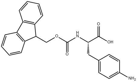 Fmoc-4-氨基-L-苯丙氨酸 结构式