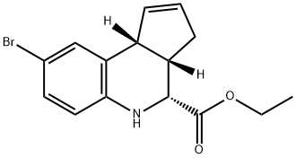 (3AR,4S,9BS)-ETHYL 8-BROMO-3A,4,5,9B-TETRAHYDRO-3H-CYCLOPENTA[C]QUINOLINE-4-CARBOXYLATE 结构式