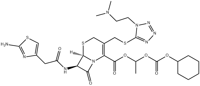 盐酸头孢替安酯 结构式