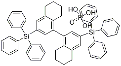 R-3,3'-二(三苯基硅基)-5,5',6,6',7,7',8,8'-八氢联萘酚膦酸酯 结构式
