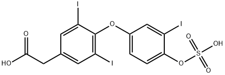 3,3',5-triiodothyroacetic acid sulfate 结构式