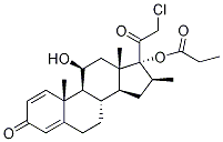 丙酸氯倍他索杂质(21-氯-16Β-甲基-17-(1-氧代丙氧基)孕烷-1,4-二烯-3,20-二酮) 结构式