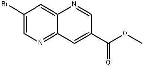 7-溴-1,5-萘啶-3-甲酸甲酯 结构式