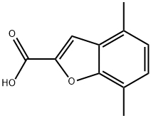 4,7-二甲基苯并呋喃-2-甲酸 结构式