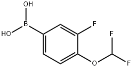 B-[4-(二氟甲氧基)-3-氟苯基]硼酸 结构式