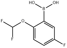 1-difluoromethoxy-4-fluoro-benzeneboronic acid 结构式