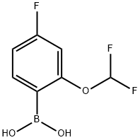 2-difluoromethoxy-4-fluoro-benzeneboronic acid 结构式