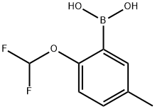 2-difluoromethoxy-5-methyl-benzeneboronic acid 结构式