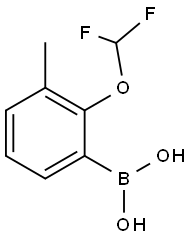 2-difluoromethoxy-3-methyl-benzeneboronic acid 结构式