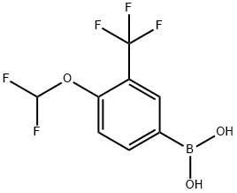 4-difluoromethoxy-3-trifluoromethyl-benzeneboronic acid 结构式