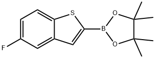 5-FLUORO-2-(4,4,5,5-TETRAMETHYL-1,3,2-DIOXABOROLAN-2-YL)-BENZO[B]THIOPHENE 结构式