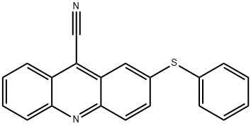 9-Acridinecarbonitrile,  2-(phenylthio)- 结构式