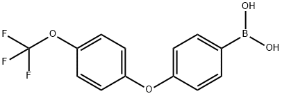 (4-(4-(三氟甲氧基)苯氧基)苯基)硼酸 结构式