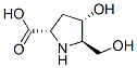 L-Proline, 4-hydroxy-5-(hydroxymethyl)-, (4S,5R)- (9CI) 结构式