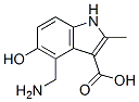 1H-Indole-3-carboxylic  acid,  4-(aminomethyl)-5-hydroxy-2-methyl- 结构式