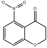 5-硝基苯并二氢吡喃-4-酮 结构式