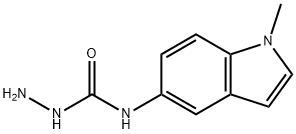 N-(1-甲基-1H-吲哚-5-基)氨基甲酰肼 结构式