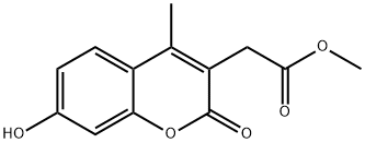 2-(7-羟基-4-甲基-2-氧代-2H-色烯-3-基)乙酸甲酯 结构式