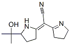 2H-Pyrrole-5-acetonitrile,  3,4-dihydro--alpha--[5-(1-hydroxy-1-methylethyl)-2-pyrrolidinylidene]-,  (-alpha-Z)- 结构式