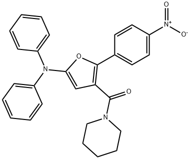 Methanone,  [5-(diphenylamino)-2-(4-nitrophenyl)-3-furanyl]-1-piperidinyl- 结构式