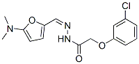 Acetic  acid,  2-(3-chlorophenoxy)-,  (2Z)-2-[[5-(dimethylamino)-2-furanyl]methylene]hydrazide 结构式