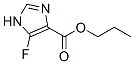 1H-Imidazole-4-carboxylic  acid,  5-fluoro-,  propyl  ester 结构式