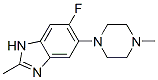 1H-Benzimidazole,  6-fluoro-2-methyl-5-(4-methyl-1-piperazinyl)- 结构式