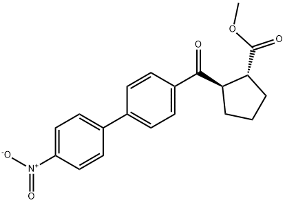 (1R,2R)-METHYL 2-(4'-NITROBIPHENYLCARBONYL)CYCLOPENTANECARBOXYLATE 结构式