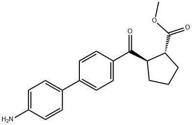 (1R,2R)-2-(4'-氨基 - [1,1'-联苯] -4-羰基)环戊烷-1-羧酸甲酯 结构式