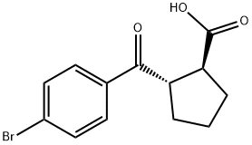 (1S,2S)-2-(4-溴苯甲酰基)环戊烷甲酸 结构式