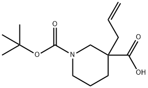 1-BOC-3-烯丙基哌啶-3-甲酸 结构式