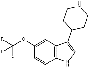 5-三氟甲基-3-(4-哌啶)吲哚 结构式