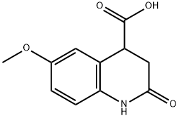 6-METHOXY-2-OXO-1,2,3,4-TETRAHYDROQUINOLINE-4-CARBOXYLIC ACID 结构式