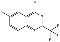 QUINAZOLINE, 4-CHLORO-6-FLUORO-2-(TRIFLUOROMETHYL)- 结构式
