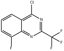 4-氯-8-氟-2-(三氟甲基)喹唑啉 结构式