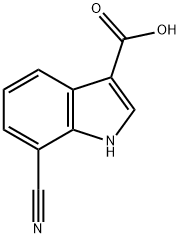 7-氰基吲哚-3-羧酸 结构式