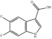 5,6-DIFLUORO-1H-INDOLE-3-CARBOXYLIC ACID 结构式