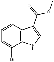 7-溴-1H-吲哚-3-羧酸甲酯 结构式