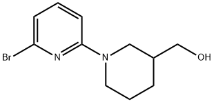 1-(6-溴-2-吡啶基)-3-哌啶甲醇 结构式