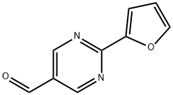 2-(2-呋喃基)-5-嘧啶甲醛 结构式