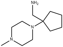 1-[1-(4-甲基-1-哌嗪基)环戊基]甲胺 结构式