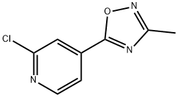 2-氯-4-(3-甲基-1,2,4-氧杂二唑-5-基)吡啶 结构式