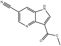 6-氰基-1H-吡咯并[3,2-B]吡啶-3-羧酸甲酯 结构式