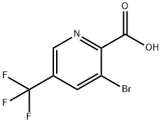 3-三氟甲基-5-溴吡啶-2-羧酸 结构式