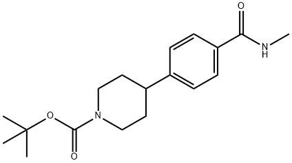 1-N-BOC-4-(4-METHYLCARBAMOYLPHENYL)PIPERIDINE 结构式