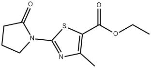 4-甲基-2-(2-氧代吡咯烷-1-基)-1,3-噻唑-5-羧酸乙酯 结构式